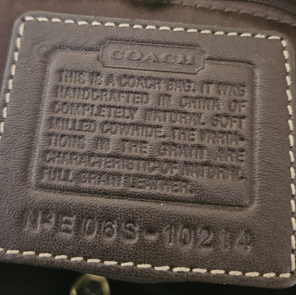 Coach Bag 10214~Hampton~Brown Pebbled Leather Shoulder Bag - Picture 4 of 9